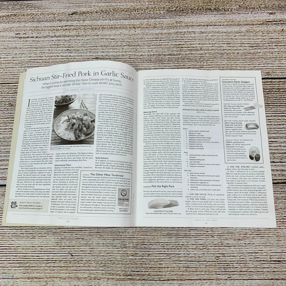 Cook's Illustrated Magazine [March April‎ 2012] Chicken Adobo Recipes Food